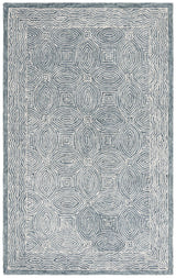 Safavieh Micro-Loop 4'-0" x 6'-0" Rug in Navy / Ivory
