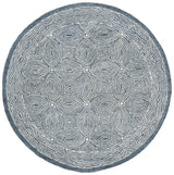 Safavieh Micro-Loop 6'-0" x 6'-0" Rug in Navy / Ivory