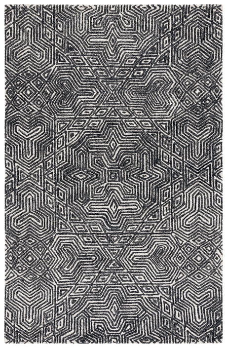 Safavieh Micro-Loop Mlp956Z Ivory/Black Rug.