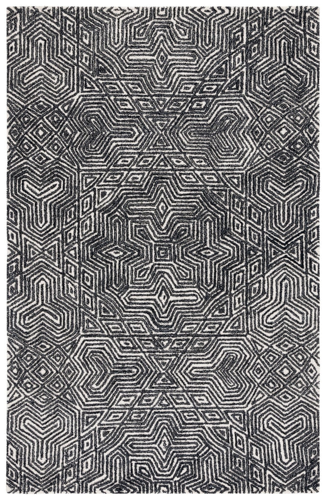 Safavieh Micro-Loop Mlp956Z Ivory/Black Rug.