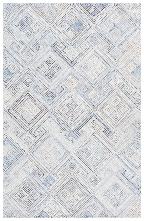 Safavieh Micro-Loop 4'-0" x 6'-0" Rug in Natural / Grey