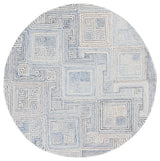 Safavieh Micro-Loop 5'-0" x 5'-0" Rug in Natural / Grey