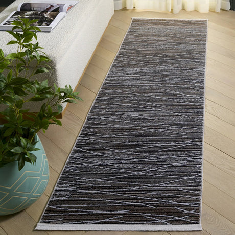 Safavieh Mila 2'-2" x 8'-0" Rug in Beige / Ivory Black