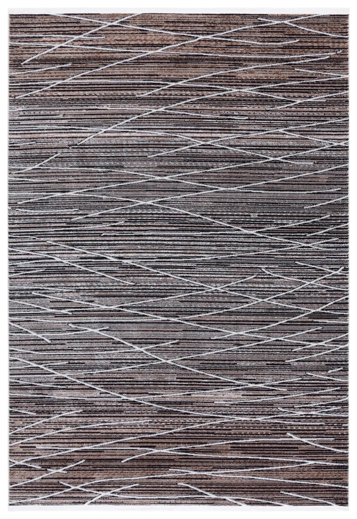 Safavieh Mila 4'-0" x 6'-0" Rug in Beige / Ivory Black