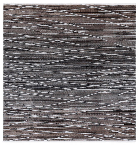 Safavieh Mila 6'-7" x 6'-7" Rug in Beige / Ivory Black