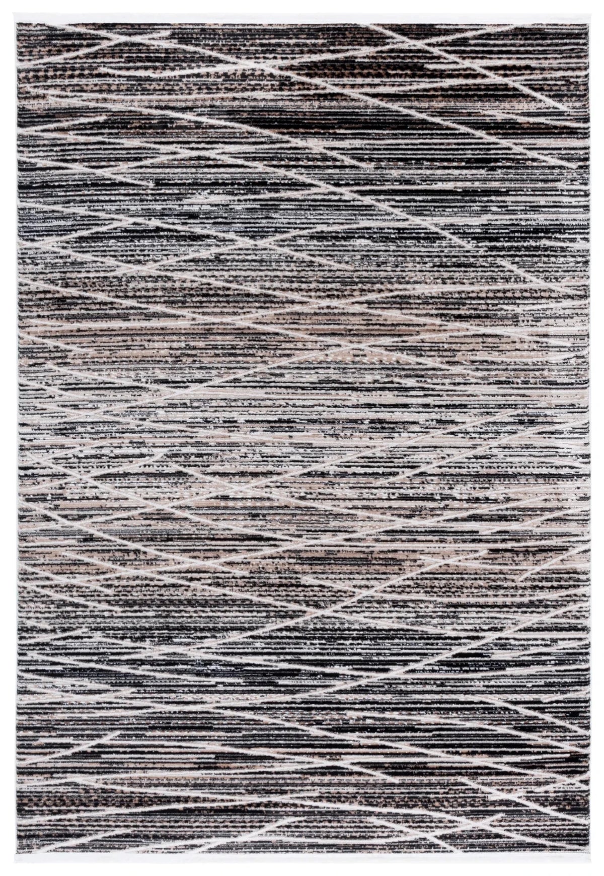 Safavieh Mila 4'-0" x 6'-0" Rug in Black / Beige Ivory