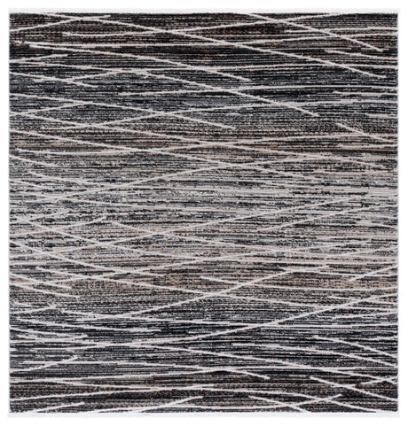 Safavieh Mila 6'-7" x 6'-7" Rug in Black / Beige Ivory