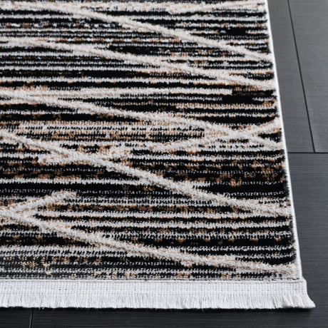 Safavieh Mila 4'-0" x 6'-0" Rug in Black / Beige Ivory