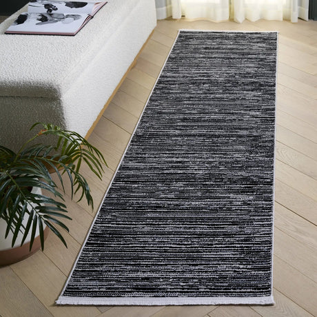 Safavieh Mila 2'-2" x 8'-0" Rug in Black / Ivory