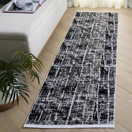 Safavieh Mila 2'-2" x 8'-0" Rug in Brown / Black Ivory