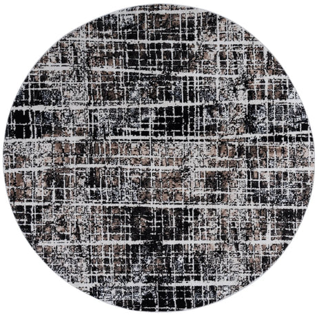Safavieh Mila 6'-7" x 6'-7" Rug in Brown / Black Ivory