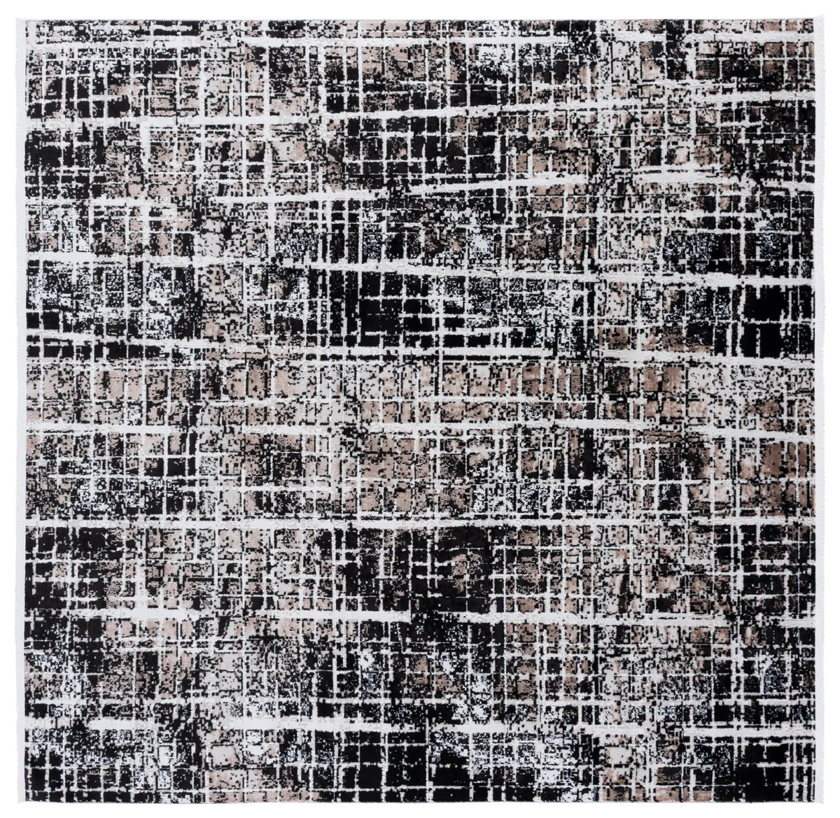 Safavieh Mila 6'-7" x 6'-7" Rug in Brown / Black Ivory