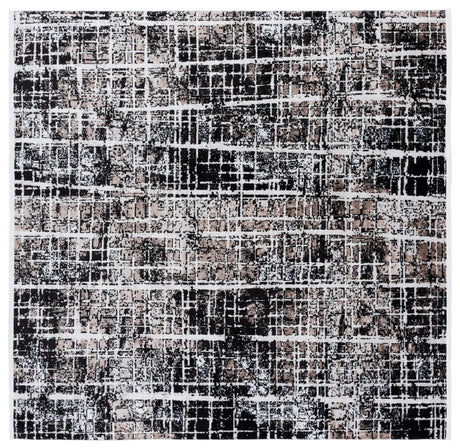 Safavieh Mila 6'-7" x 6'-7" Rug in Brown / Black Ivory