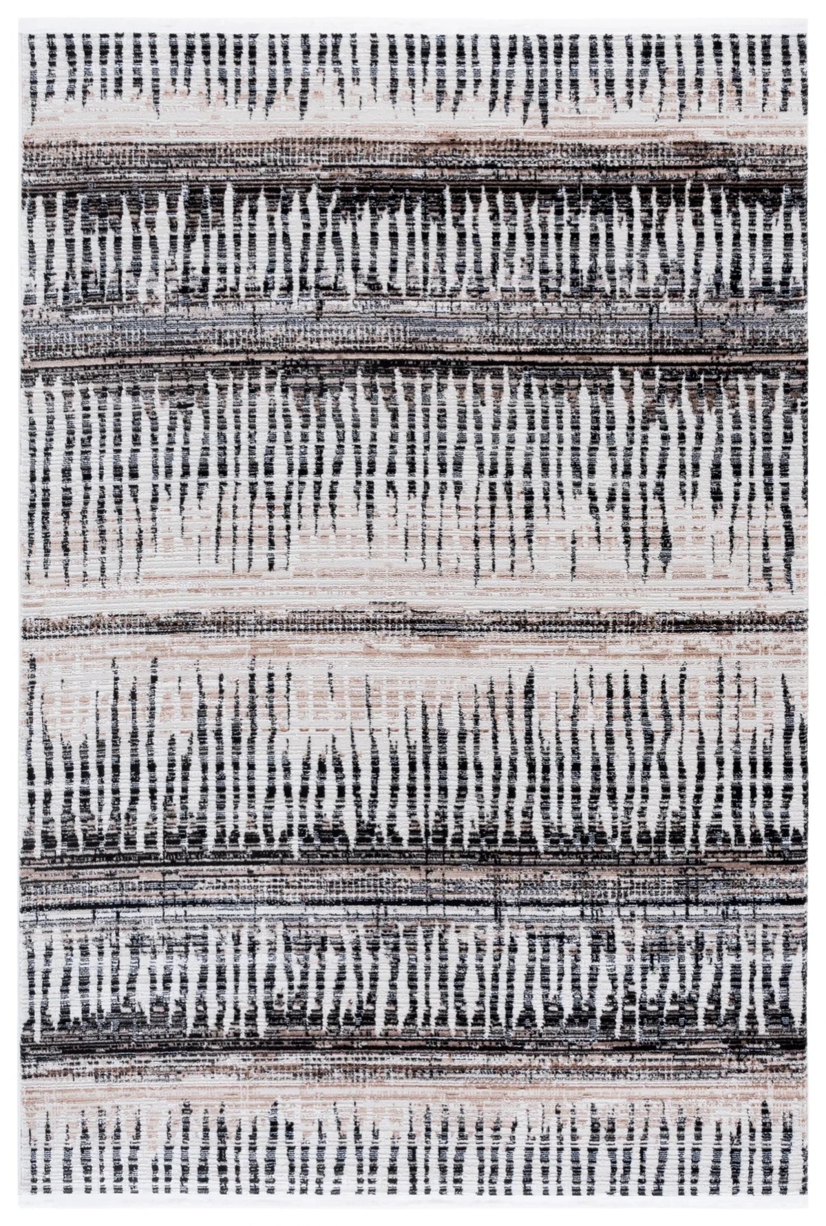 Safavieh Mila 4'-0" x 6'-0" Rug in Beige / Ivory Black
