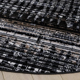 Safavieh Mila 6'-7" x 6'-7" Rug in Black / Beige Ivory