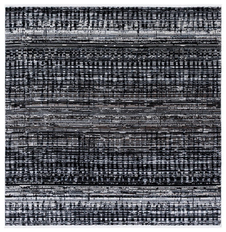 Safavieh Mila 6'-7" x 6'-7" Rug in Black / Beige Ivory