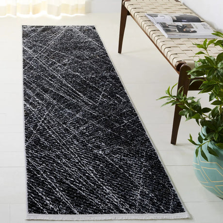 Safavieh Mila 2'-2" x 8'-0" Rug in Black / Beige Ivory