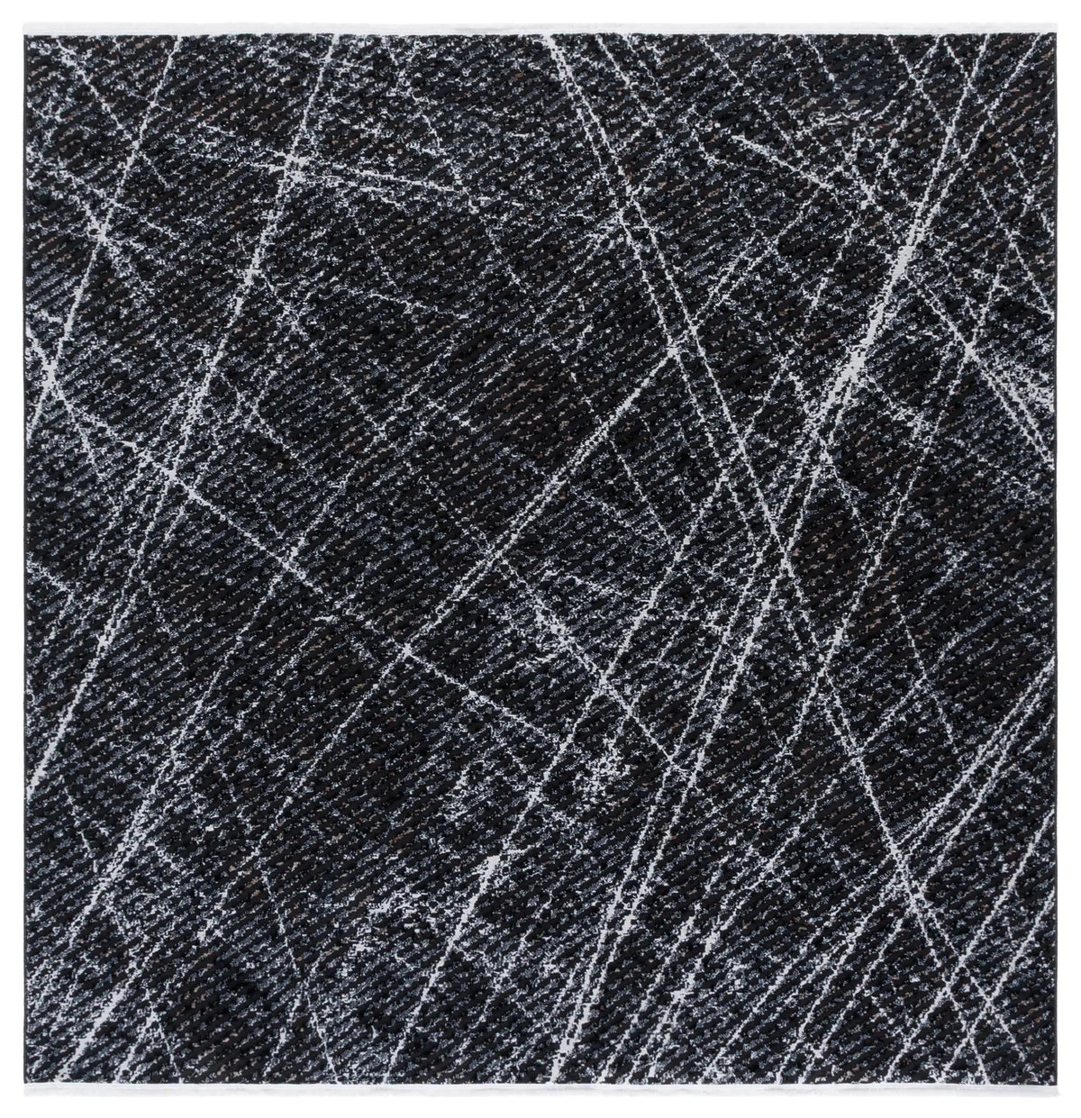 Safavieh Mila 6'-7" x 6'-7" Rug in Black / Beige Ivory