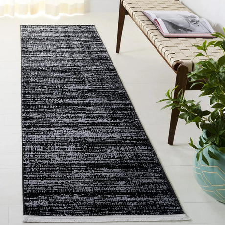 Safavieh Mila 2'-2" x 8'-0" Rug in Black / Ivory