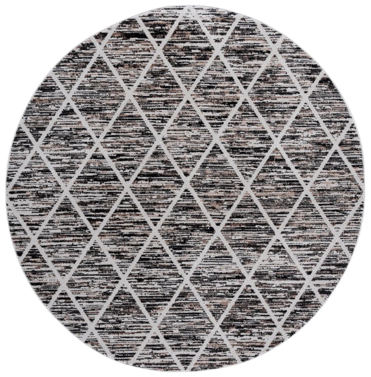 Safavieh Mila 6'-7" x 6'-7" Rug in Ivory / Black