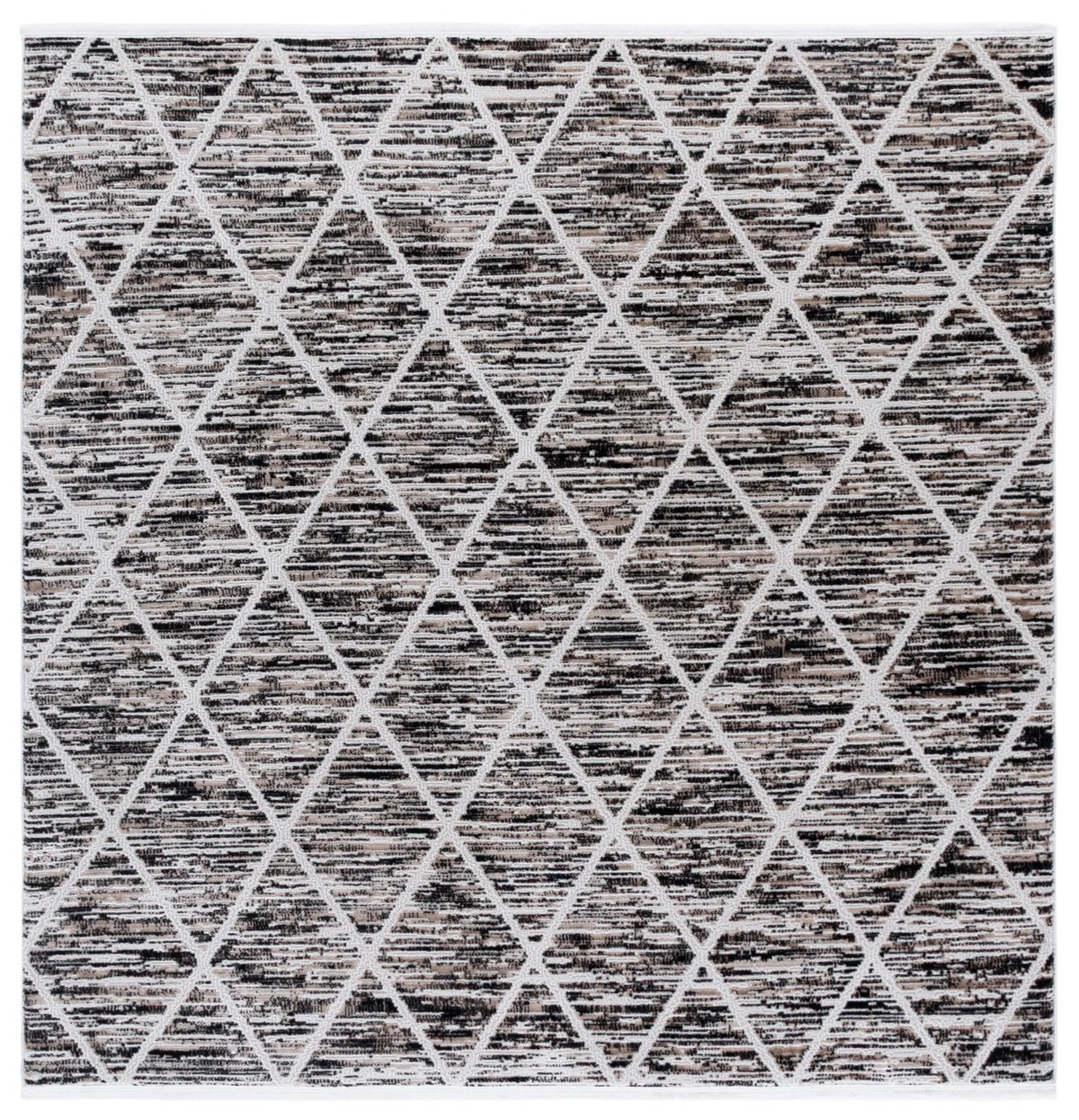 Safavieh Mila 6'-7" x 6'-7" Rug in Ivory / Black