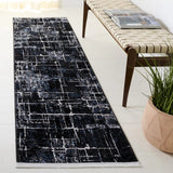 Safavieh Mila 2'-2" x 8'-0" Rug in Black / Blue Ivory