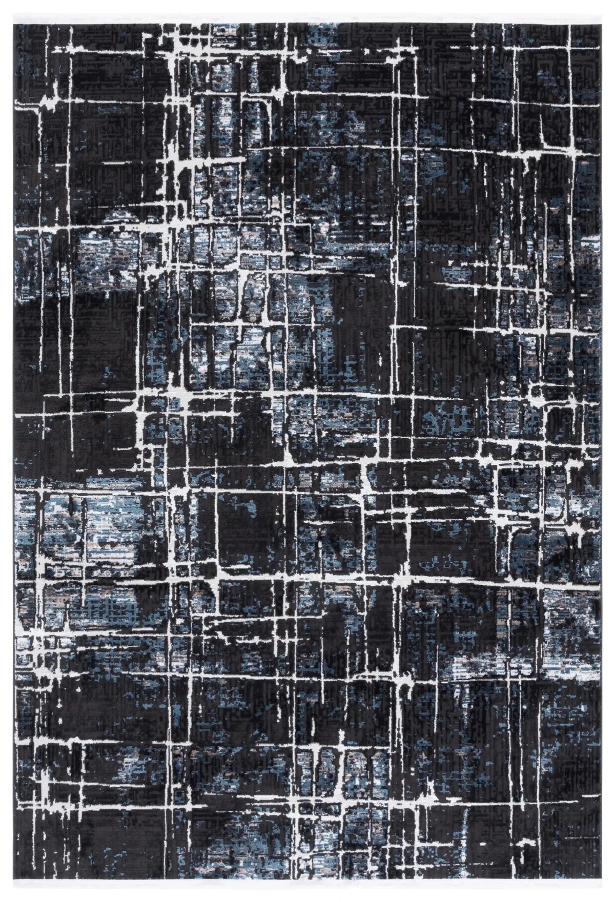 Safavieh Mila 4'-0" x 6'-0" Rug in Black / Blue Ivory