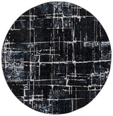 Safavieh Mila 6'-7" x 6'-7" Rug in Black / Blue Ivory