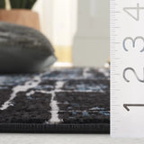 Safavieh Mila 4'-0" x 6'-0" Rug in Black / Blue Ivory