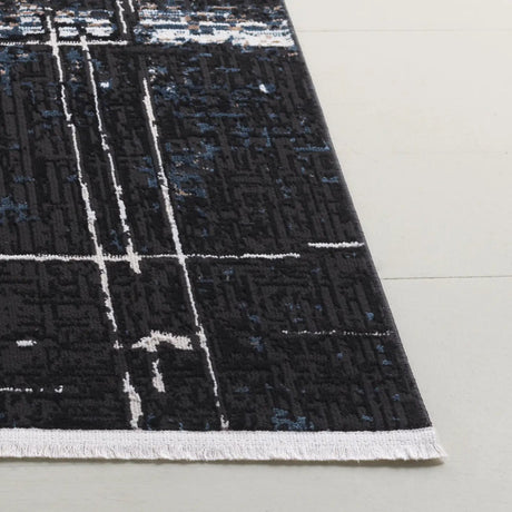 Safavieh Mila 4'-0" x 6'-0" Rug in Black / Blue Ivory