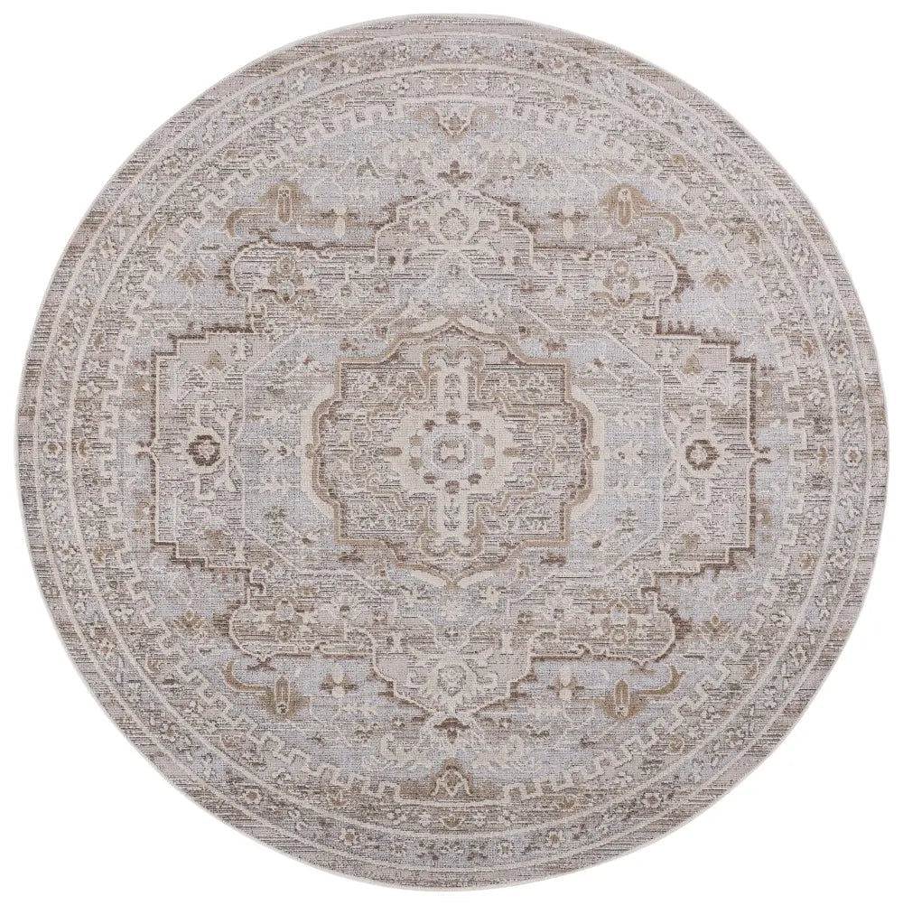 Safavieh Miranda 6'-6" x 6'-6" Rug in Beige / Grey Ivory