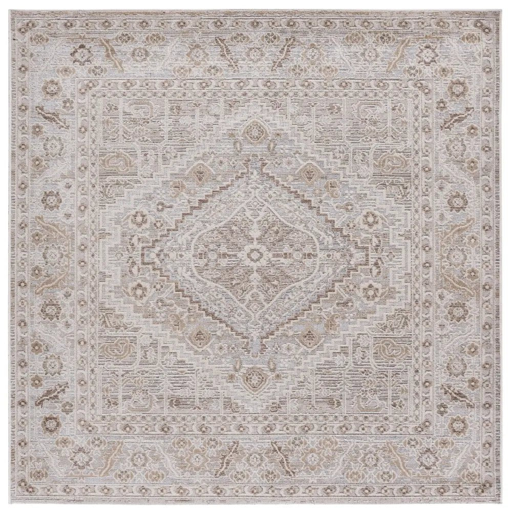 Safavieh Miranda 6'-6" x 6'-6" Rug in Beige / Grey Ivory