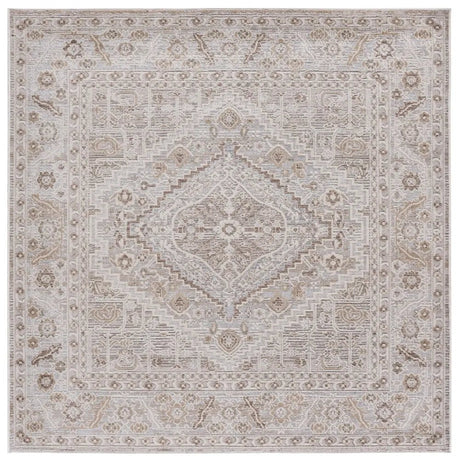 Safavieh Miranda 6'-6" x 6'-6" Rug in Beige / Grey Ivory
