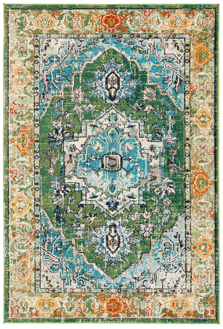 Safavieh Monaco 4'-0" x 5'-7" Rug in Green / Turquoise