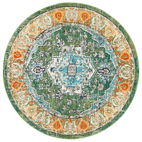 Safavieh Monaco 6'-7" x 6'-7" Rug in Green / Turquoise