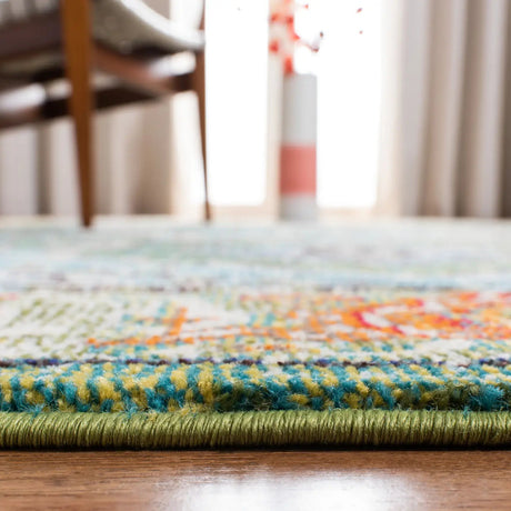 Safavieh Monaco 4'-0" x 5'-7" Rug in Green / Turquoise