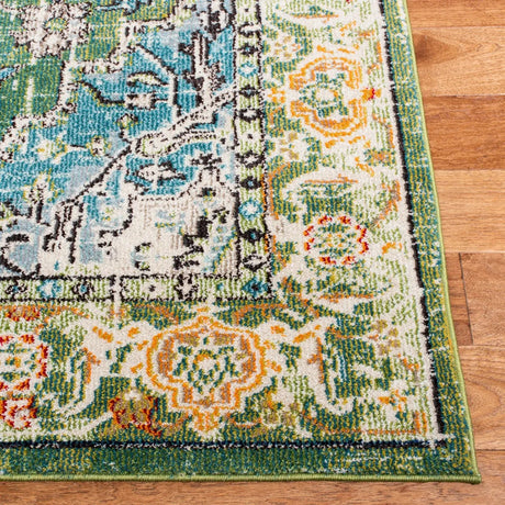 Safavieh Monaco 4'-0" x 5'-7" Rug in Green / Turquoise