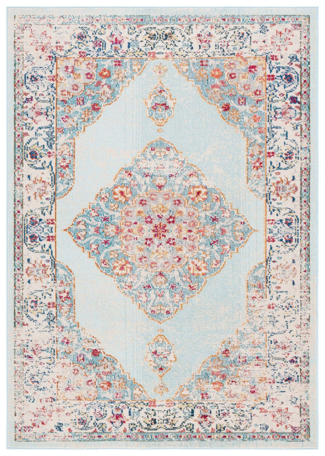 Safavieh Monaco Mnc280A Ivory/Turquoise Rug.