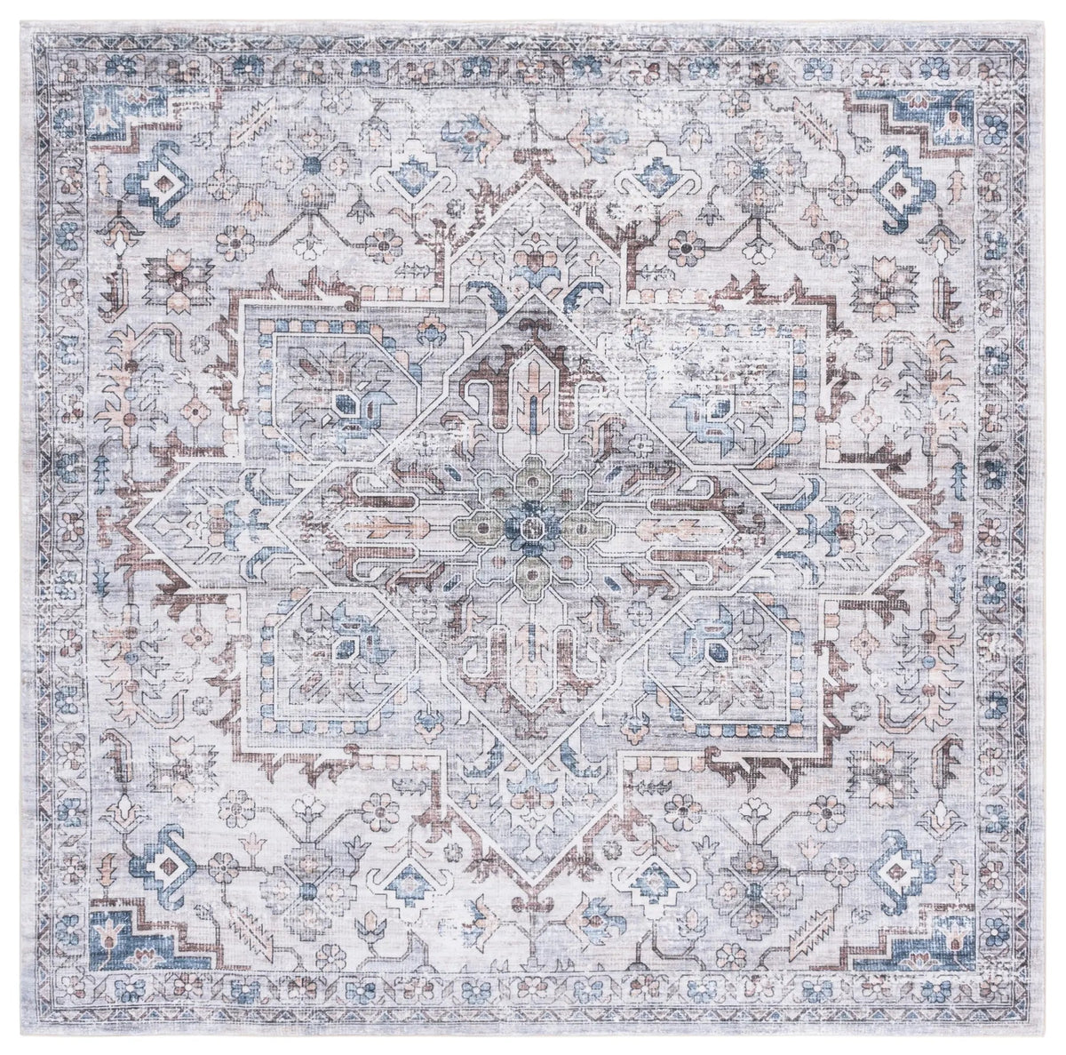 Safavieh Montana 6'-0" x 6'-0" Rug in Grey / Blue
