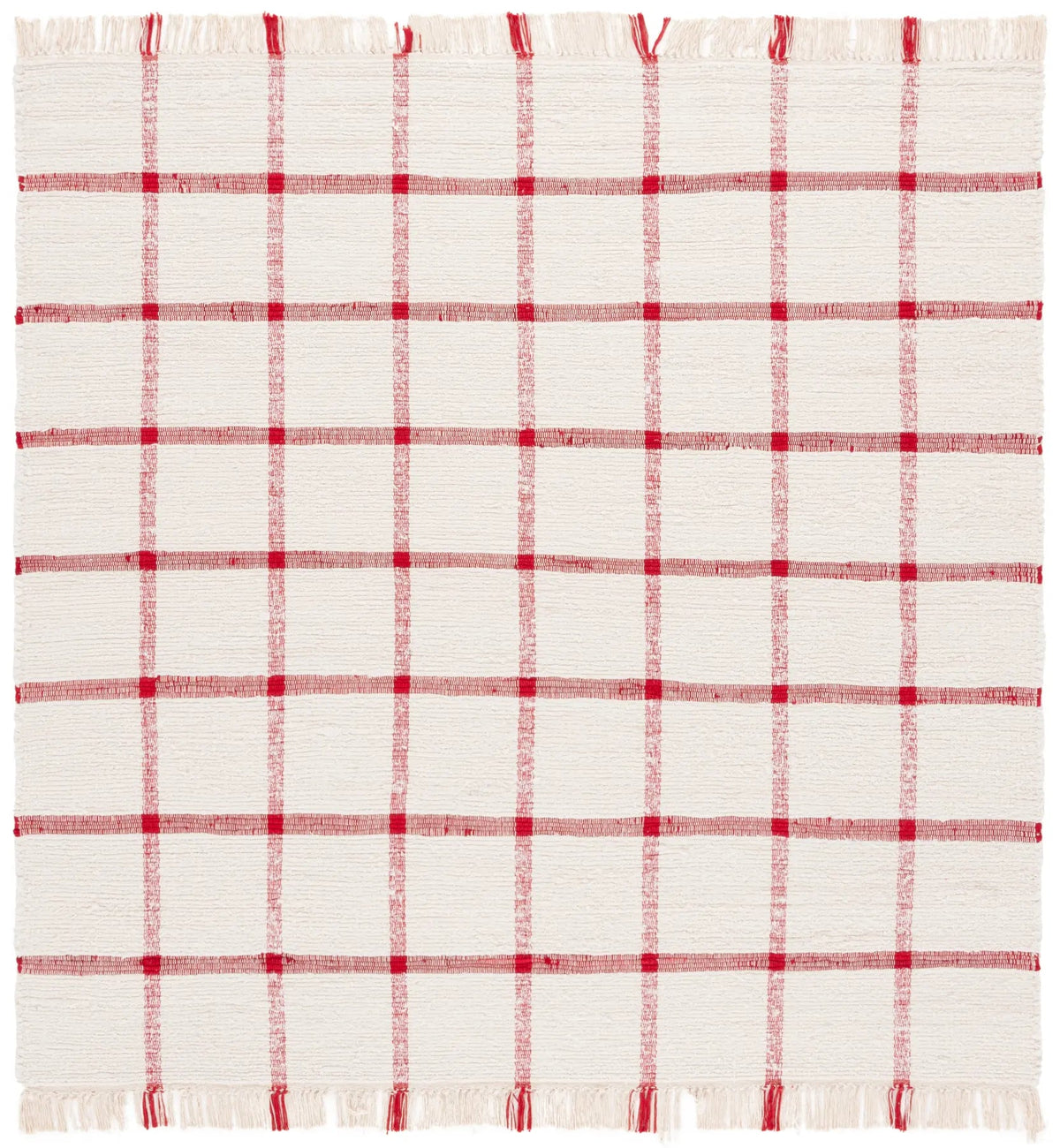 Safavieh Montauk 6'-0" x 6'-0" Rug in Ivory / Red