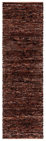 Safavieh Montauk 2'-3" x 8'-0" Rug in Rust / Black
