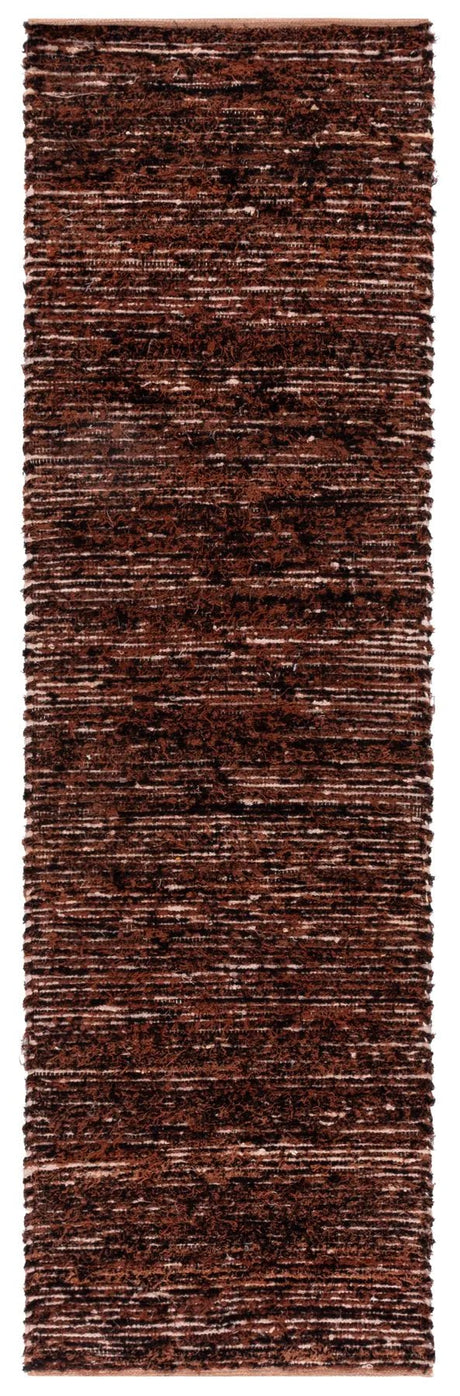 Safavieh Montauk 2'-3" x 8'-0" Rug in Rust / Black