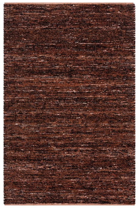 Safavieh Montauk 4'-0" x 6'-0" Rug in Rust / Black