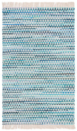 Safavieh Montauk 4'-0" x 6'-0" Rug in Turquoise / Ivory