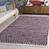 Safavieh Montauk 4'-0" x 6'-0" Rug in Wine / Ivory