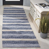 Safavieh Montauk 2'-3" x 8'-0" Rug in Navy / Ivory