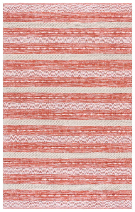Safavieh Montauk 4'-0" x 6'-0" Rug in Orange / Ivory
