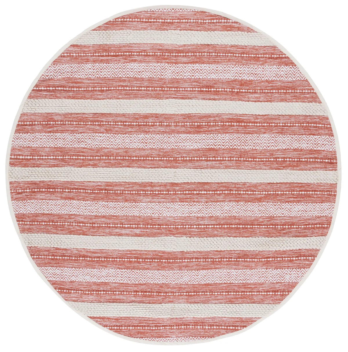 Safavieh Montauk 6'-0" x 6'-0" Rug in Orange / Ivory