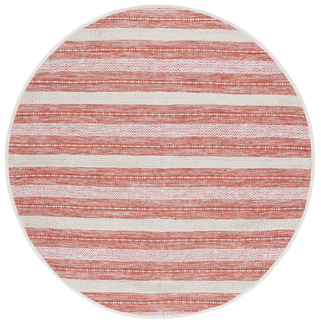 Safavieh Montauk 6'-0" x 6'-0" Rug in Orange / Ivory
