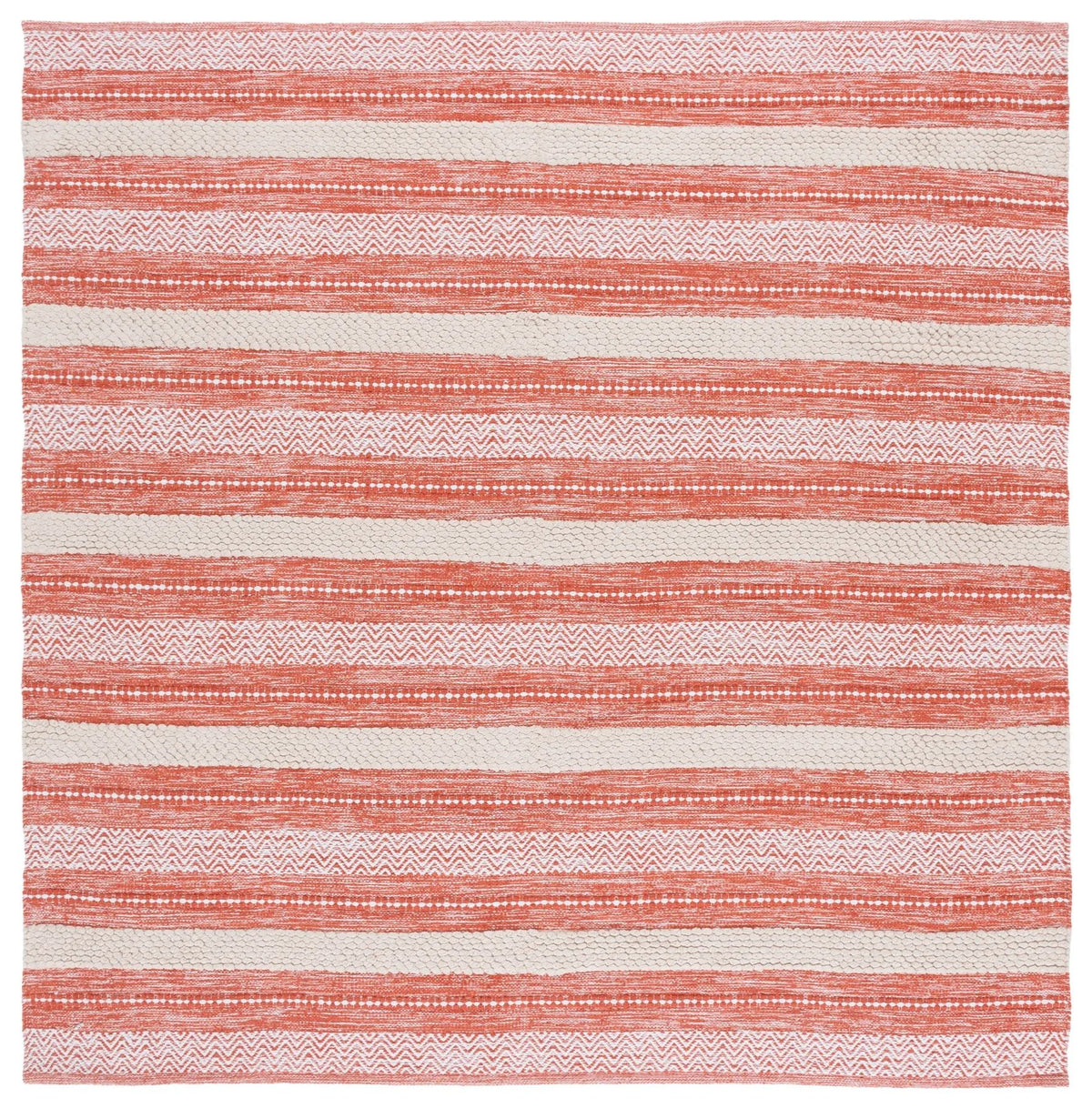 Safavieh Montauk 6'-0" x 6'-0" Rug in Orange / Ivory